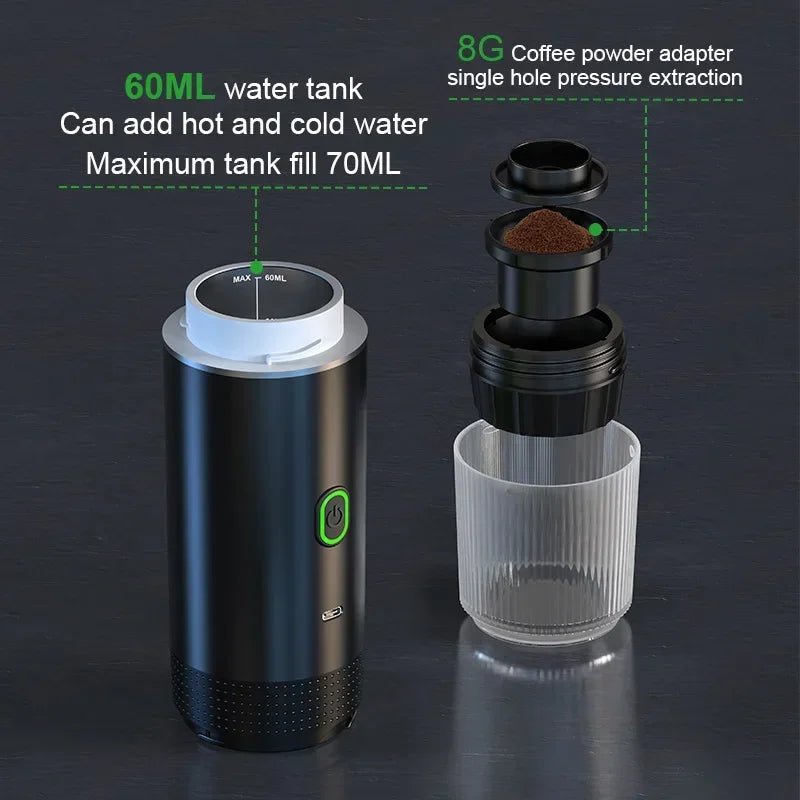 Glittzify ™ Wireless Electric Portable Espresso Coffee Machine