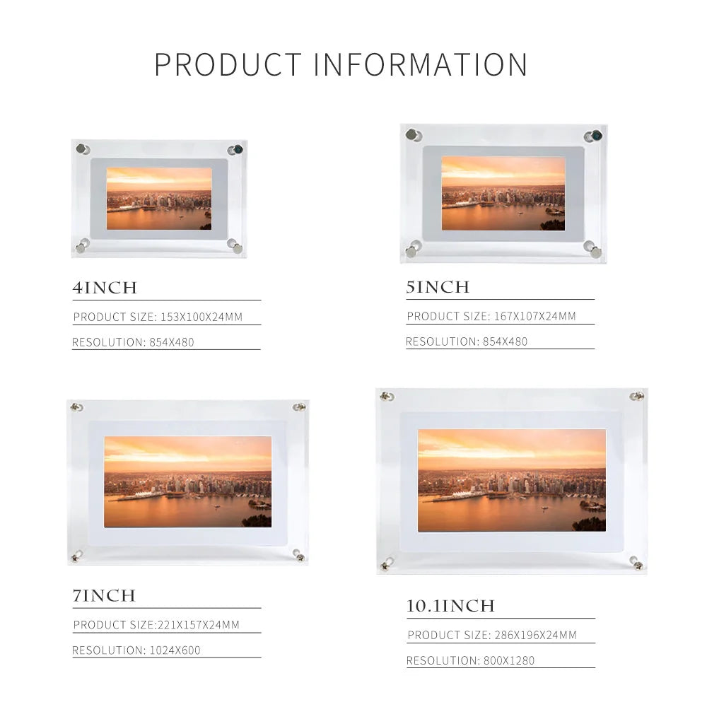 Glittzify ™ Acrylic Digital Photo Frame