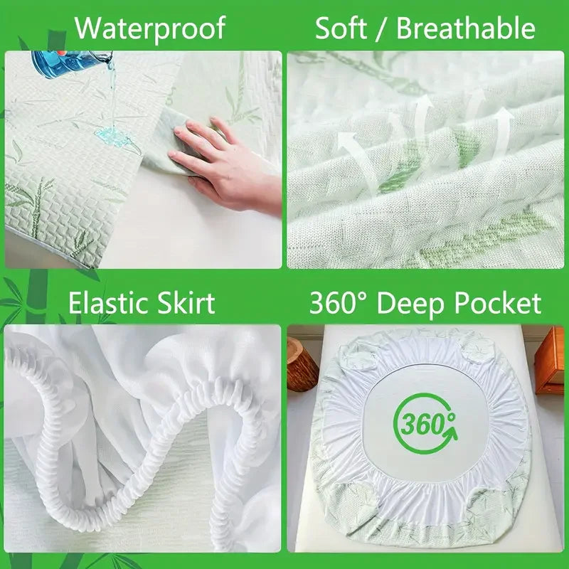Glittzify ™ Waterproof Bamboo Mattress Cover
