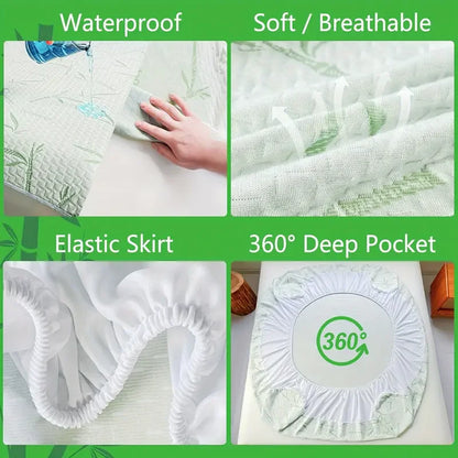 Glittzify ™ Waterproof Bamboo Mattress Cover